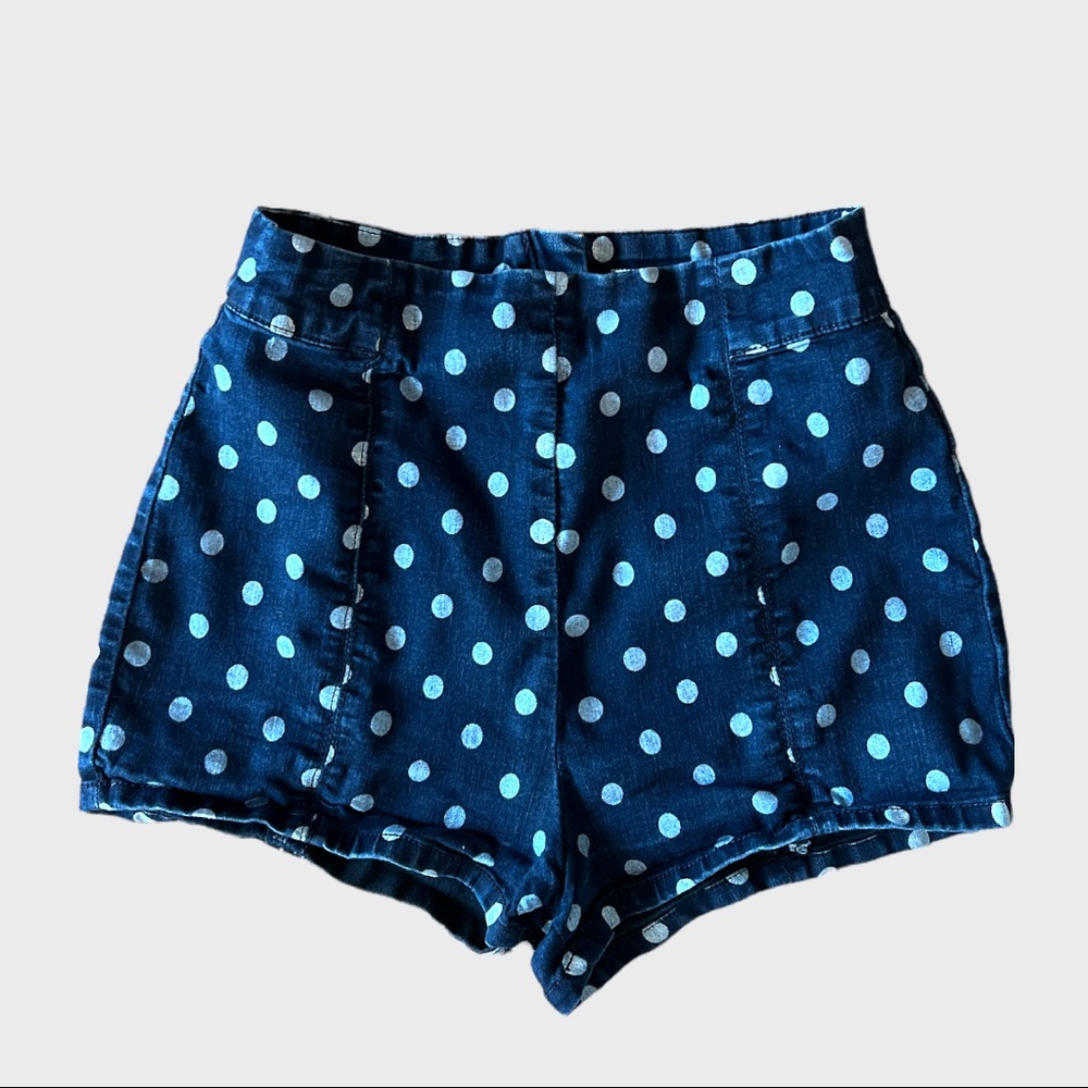 Urban Outfitters high-waisted Kimchi Blue Polka Dot Shorts